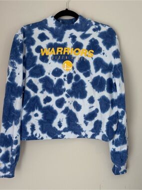 Women's Junk Food Golden State Warriors Basketball NBA Tie-Dye Sweatshirt Small